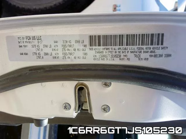 1C6RR6GT7JS105230 фото 2