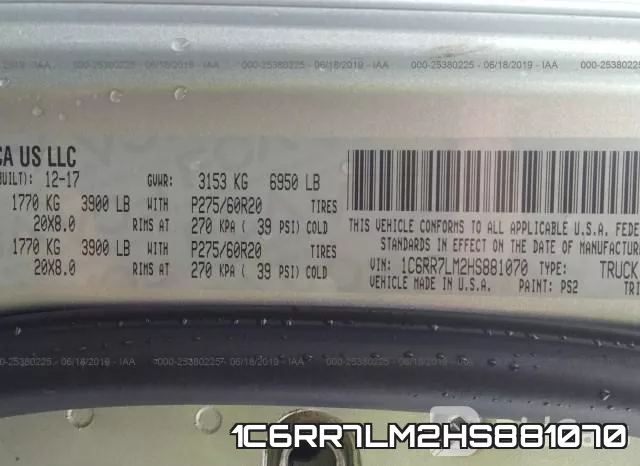 1C6RR7LM2HS881070 фото 10