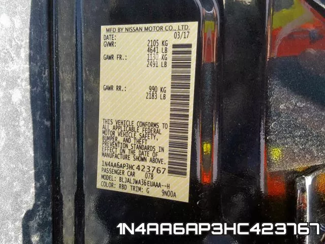 1N4AA6AP3HC423767 фото 2