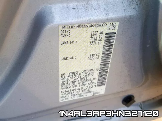 1N4AL3AP3HN327120 фото 2