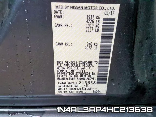 1N4AL3AP4HC213638 фото 2