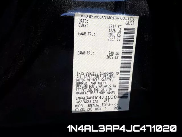 1N4AL3AP4JC471020 фото 2