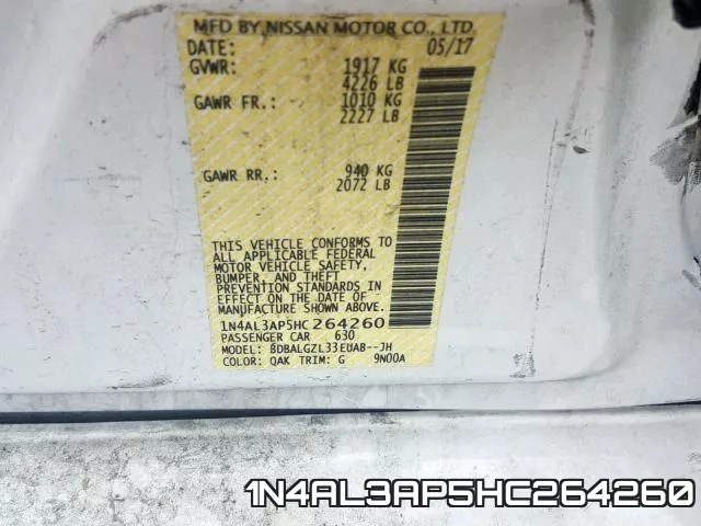 1N4AL3AP5HC264260 фото 2