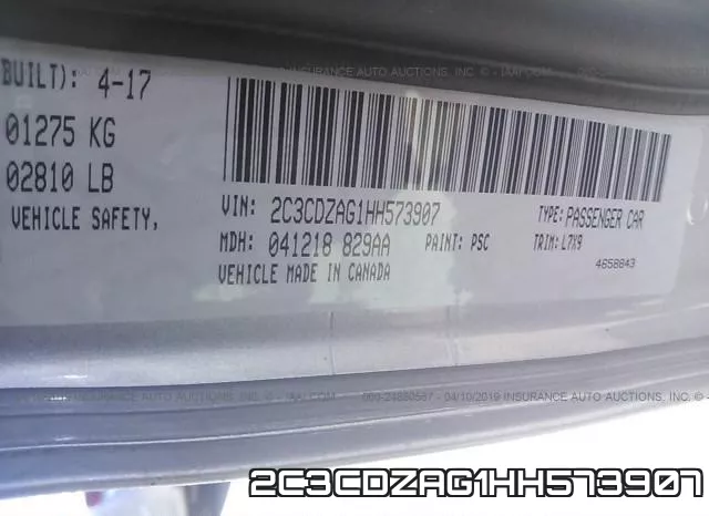 2C3CDZAG1HH573907 фото 10