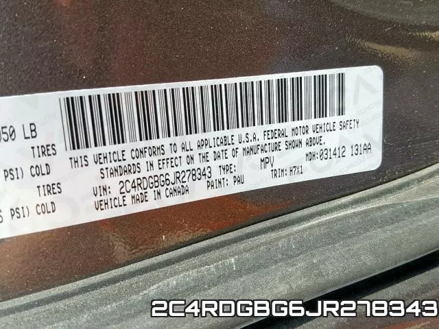 2C4RDGBG6JR278343 фото 2