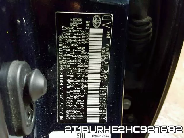 2T1BURHE2HC927682 фото 2
