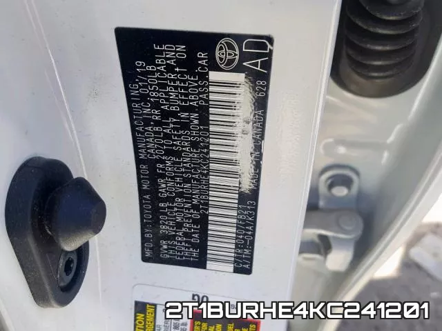 2T1BURHE4KC241201 фото 2
