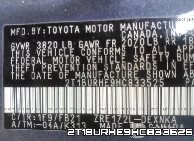 2T1BURHE9HC833525 фото 10