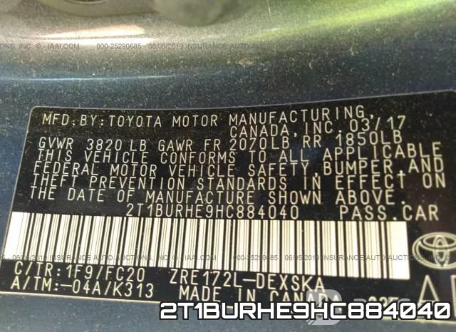 2T1BURHE9HC884040 фото 10