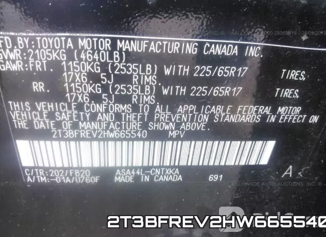 2T3BFREV2HW665540 фото 10