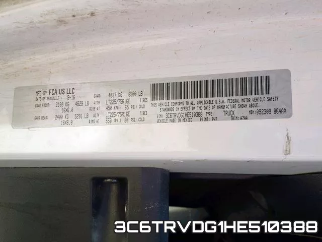 3C6TRVDG1HE510388 фото 2
