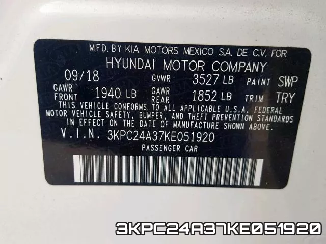 3KPC24A37KE051920 фото 2