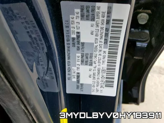 3MYDLBYV0HY183911 фото 2