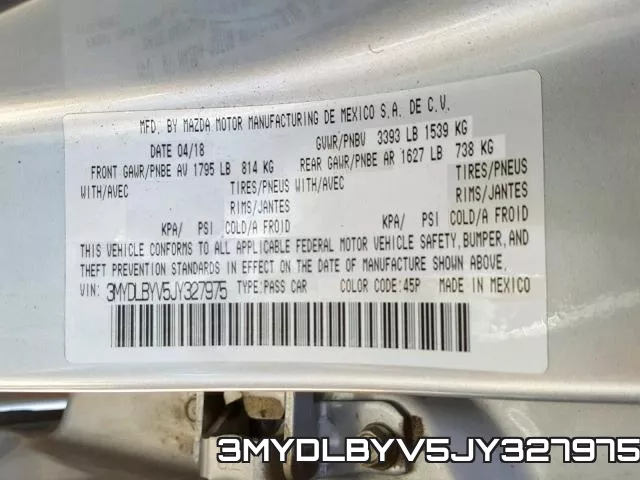 3MYDLBYV5JY327975 фото 2