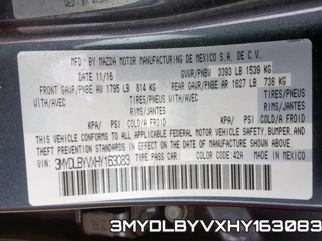3MYDLBYVXHY163083 фото 2