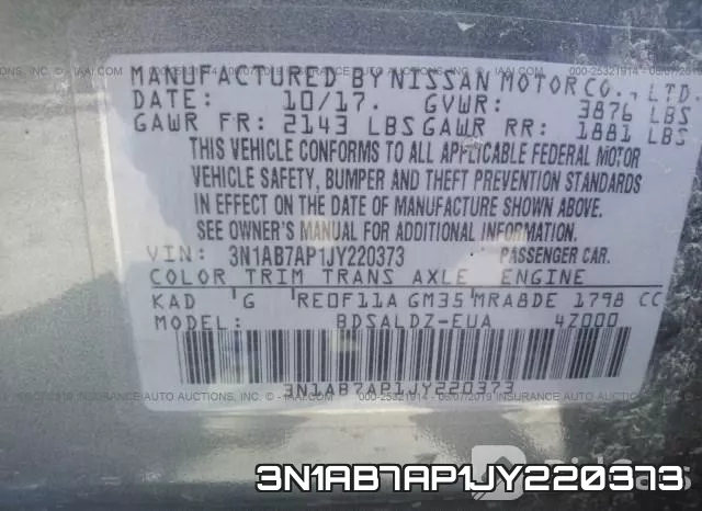 3N1AB7AP1JY220373 фото 10