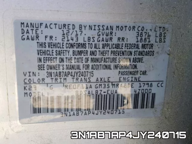 3N1AB7AP4JY240715 фото 2