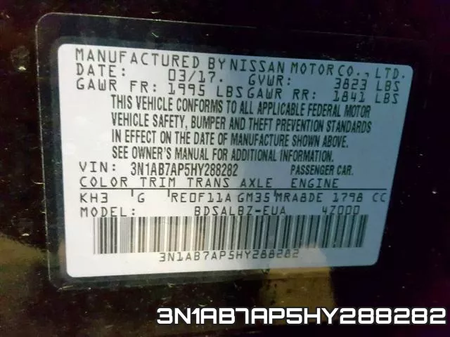3N1AB7AP5HY288282 фото 2