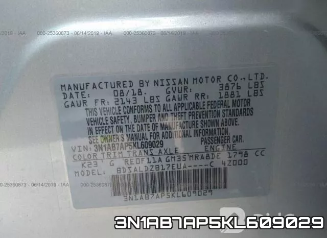3N1AB7AP5KL609029 фото 9