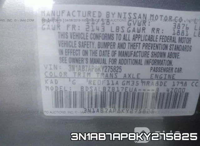 3N1AB7AP8KY275825 фото 10