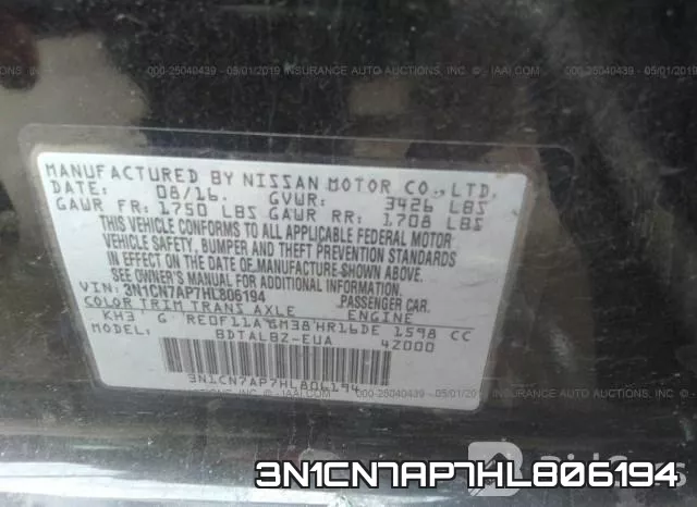 3N1CN7AP7HL806194 фото 10
