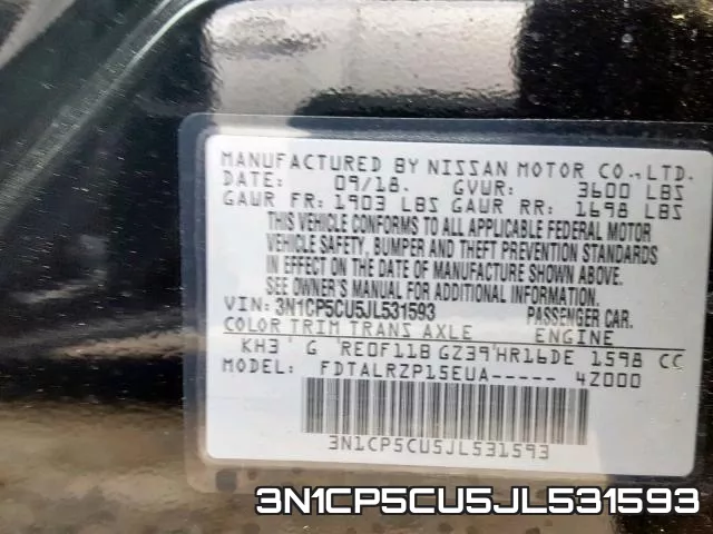 3N1CP5CU5JL531593 фото 2