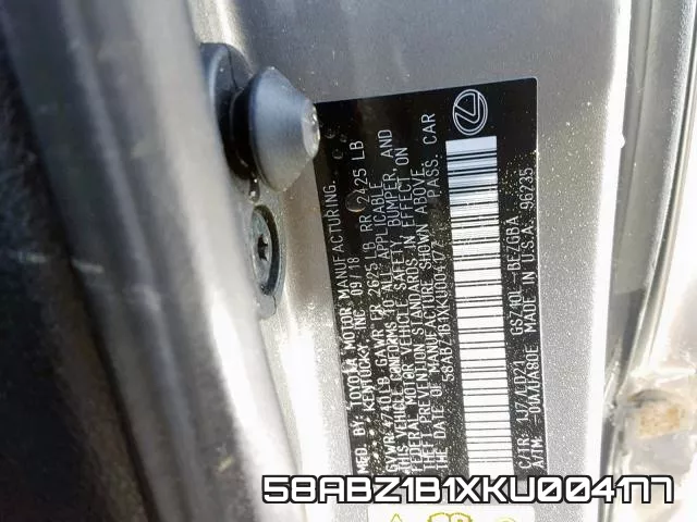 58ABZ1B1XKU004177 фото 2
