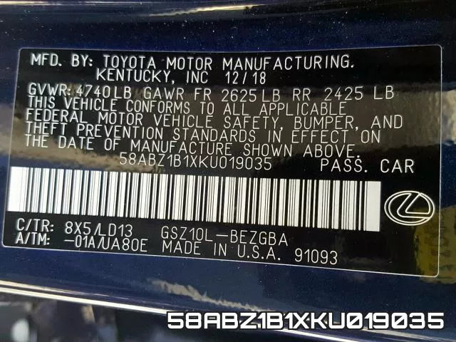 58ABZ1B1XKU019035 фото 2