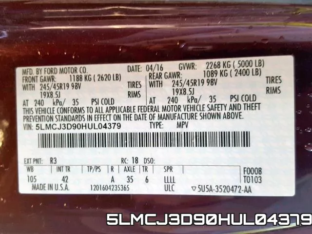 5LMCJ3D90HUL04379 фото 2