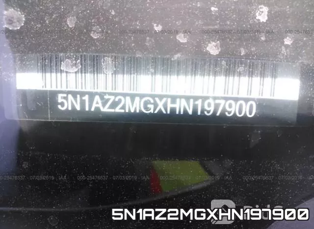 5N1AZ2MGXHN197900 фото 10