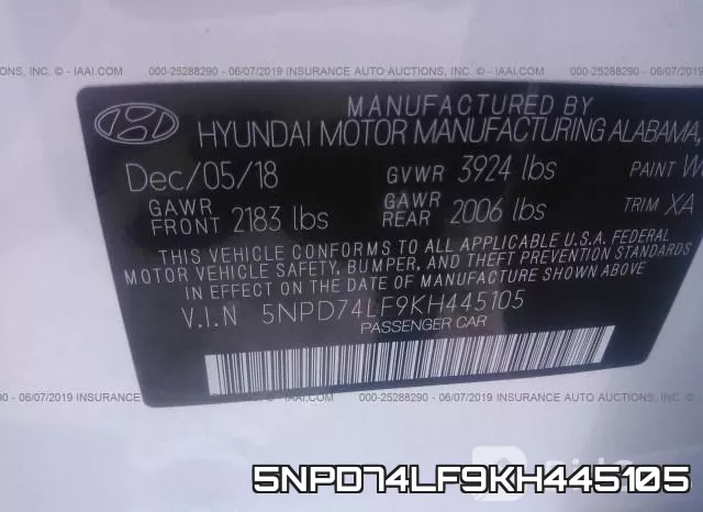 5NPD74LF9KH445105 фото 10