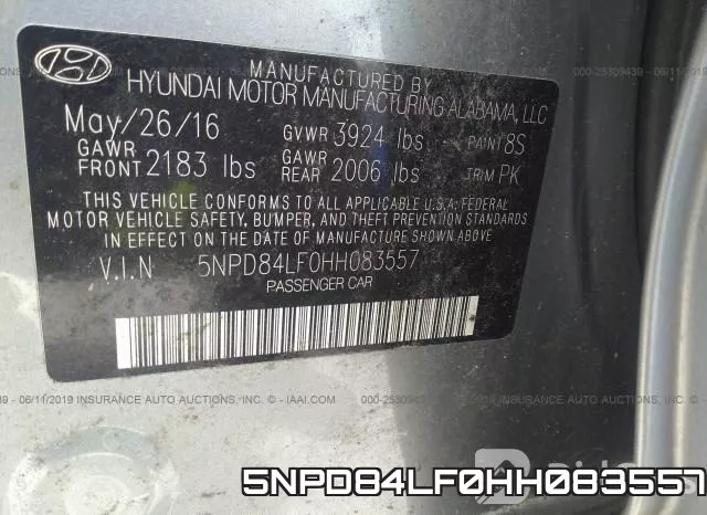5NPD84LF0HH083557 фото 10