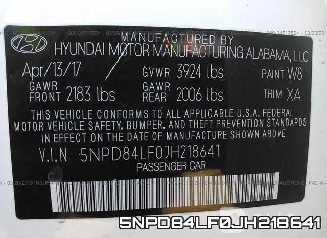 5NPD84LF0JH218641 фото 10