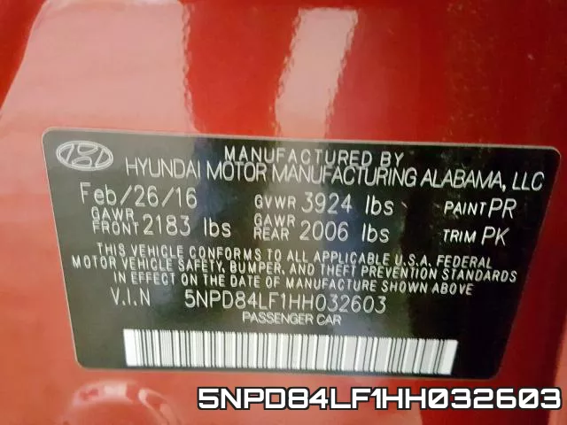 5NPD84LF1HH032603 фото 2