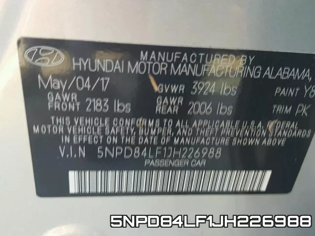 5NPD84LF1JH226988 фото 2