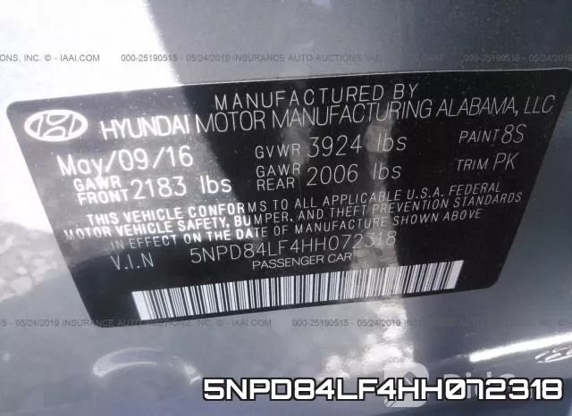 5NPD84LF4HH072318 фото 10