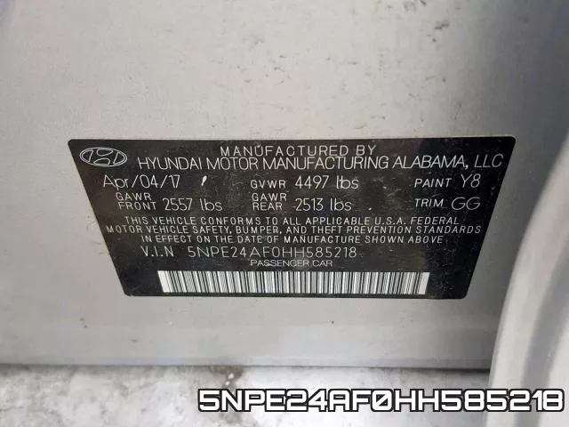5NPE24AF0HH585218 фото 2