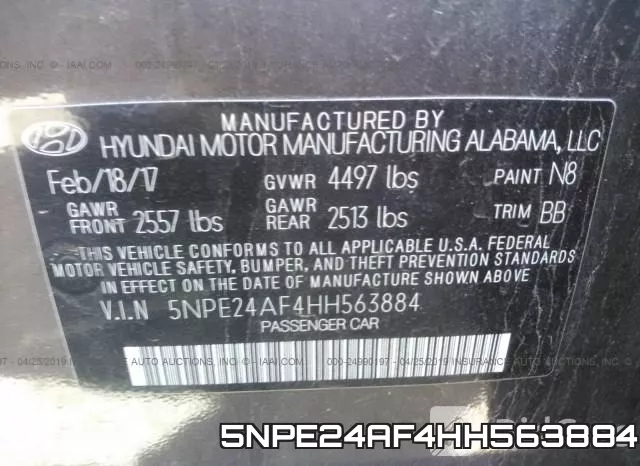 5NPE24AF4HH563884 фото 10
