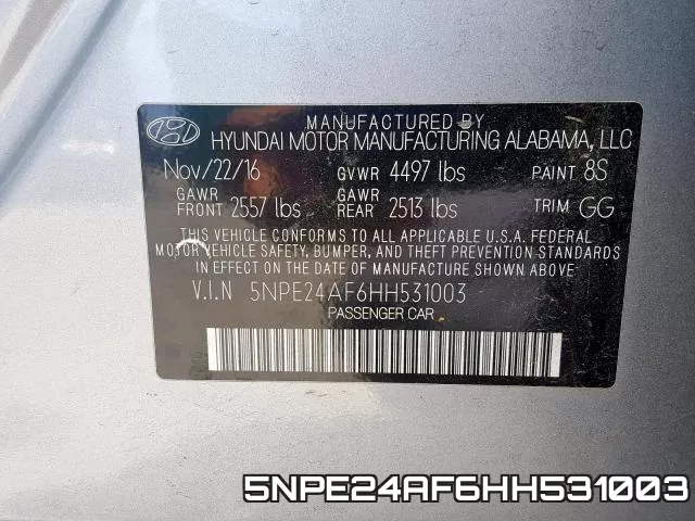 5NPE24AF6HH531003 фото 2