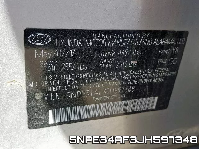 5NPE34AF3JH597348 фото 2