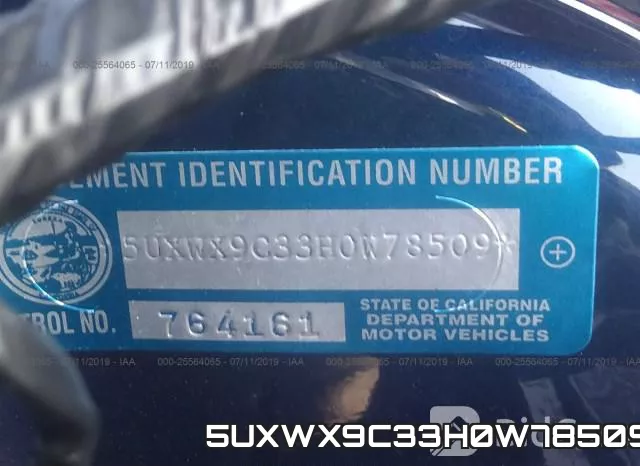 5UXWX9C33H0W78509 фото 10
