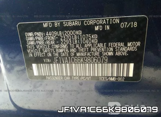 JF1VA1C66K9806079 фото 9