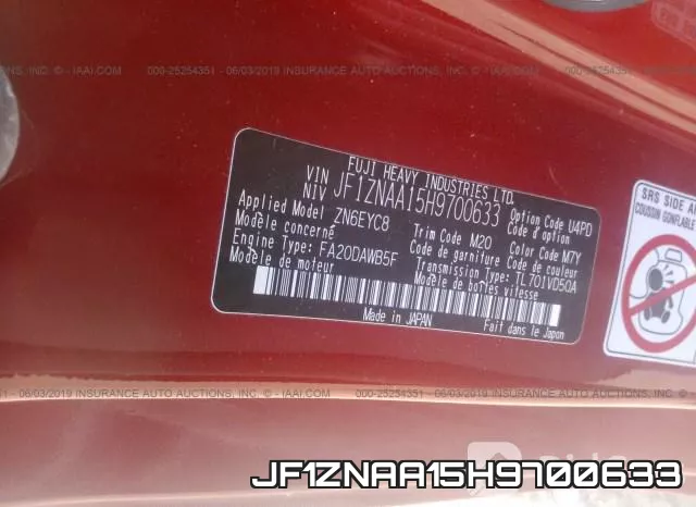 JF1ZNAA15H9700633 фото 10