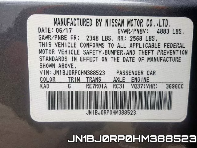JN1BJ0RP0HM388523 фото 2