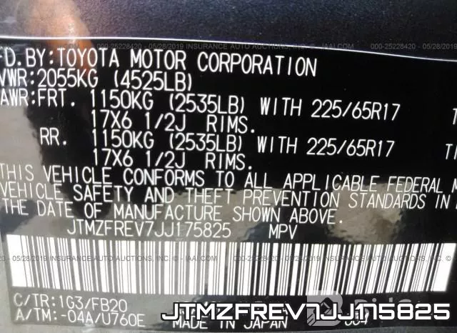 JTMZFREV7JJ175825 фото 9