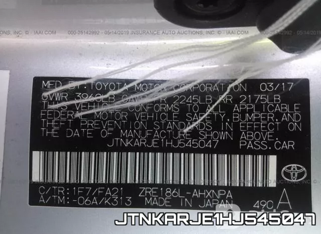 JTNKARJE1HJ545047 фото 10