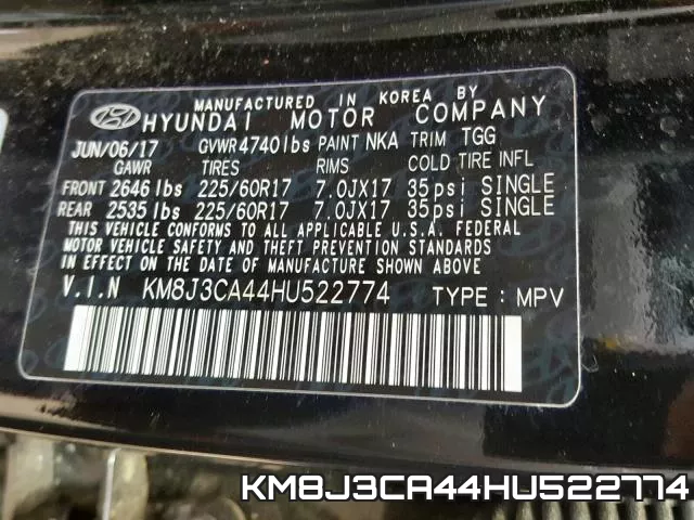 KM8J3CA44HU522774 фото 2