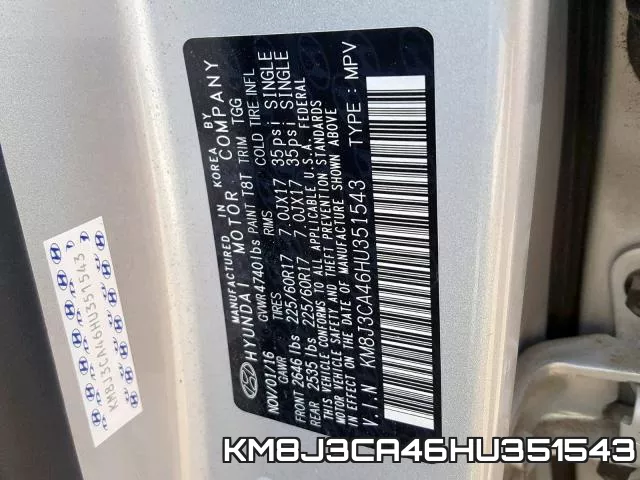 KM8J3CA46HU351543 фото 2