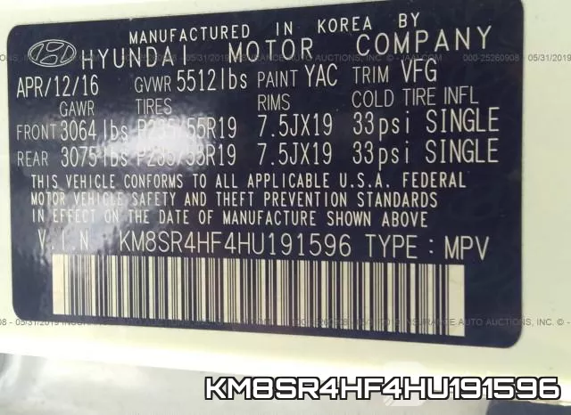 KM8SR4HF4HU191596 фото 10