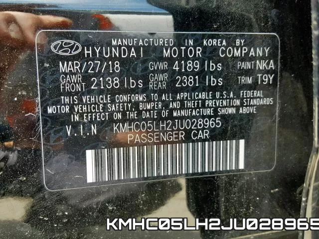 KMHC05LH2JU028965 фото 2